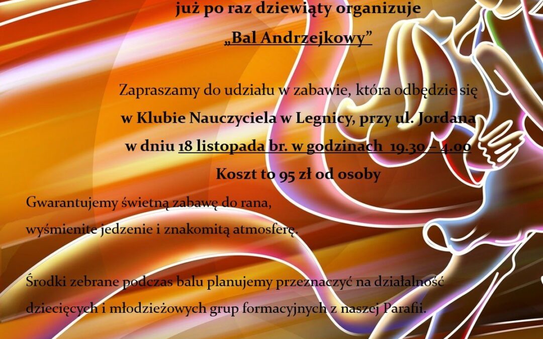 Zaproszenie na Andrzejkowy Bal Parafialny