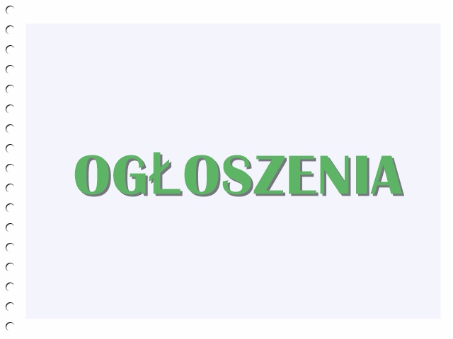 Ogłoszenia na XV Niedzielę Zwykłą – 16 lipca 2023